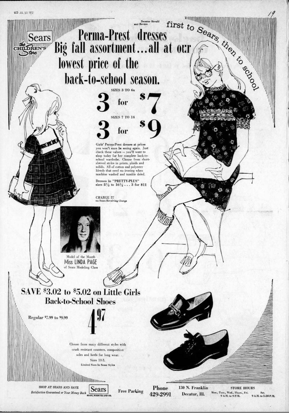First to Sears, then to school